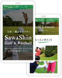 NLP（神経言語プログラム）を駆使してゴルフ・バッティングの飛距離アップレッスンを行う、静岡県浜松市の”SawaShin Golf & Baseball“様ホームページ