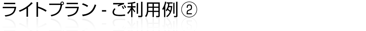 ライトプラン-ご利用例 2
