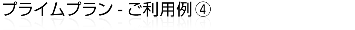 プライムプラン-ご利用例 4